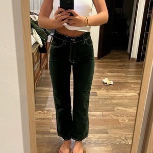 Reformation Emerald Cowboy High rise straight jeans